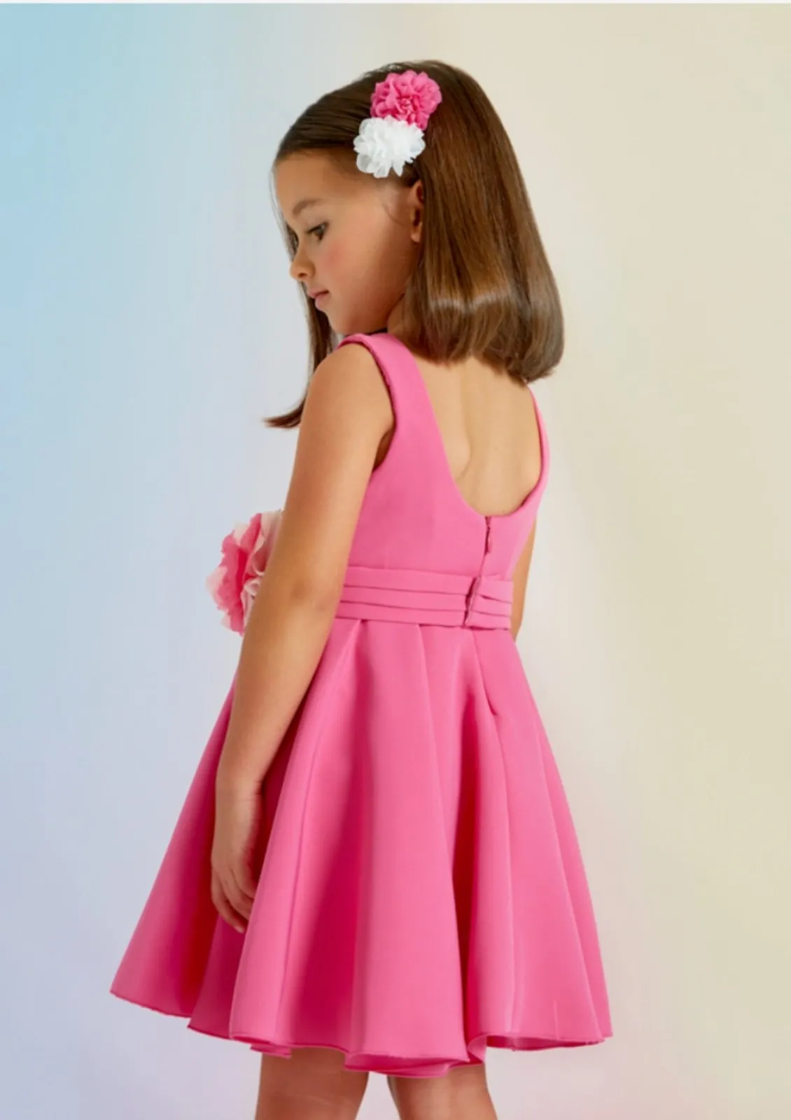 Abel & Lula Girls Strawberry Crepe Dress