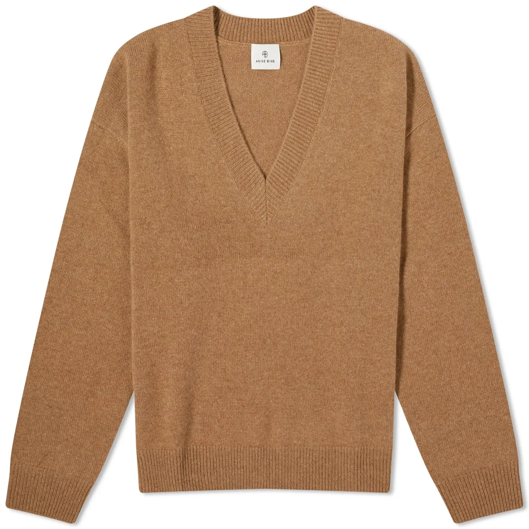 Anine Bing Lee V-Neck Jumper, brown