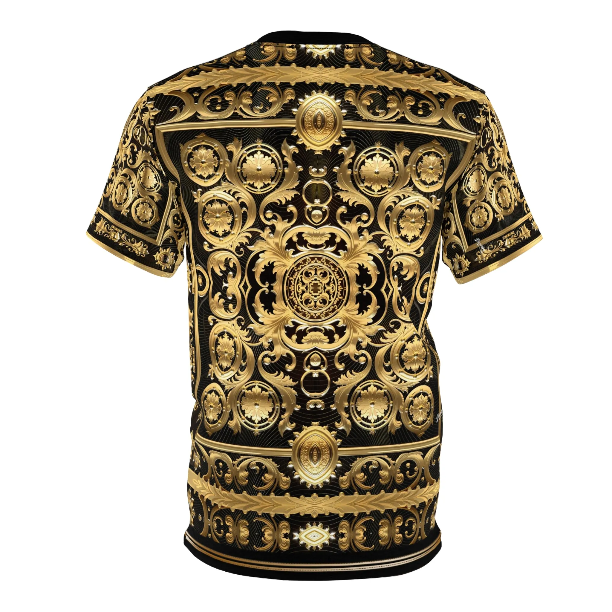 Baroque Elegance T-Shirt Unisex All Over Print Tee Baroque Gold Unisex T-Shirt | D20191