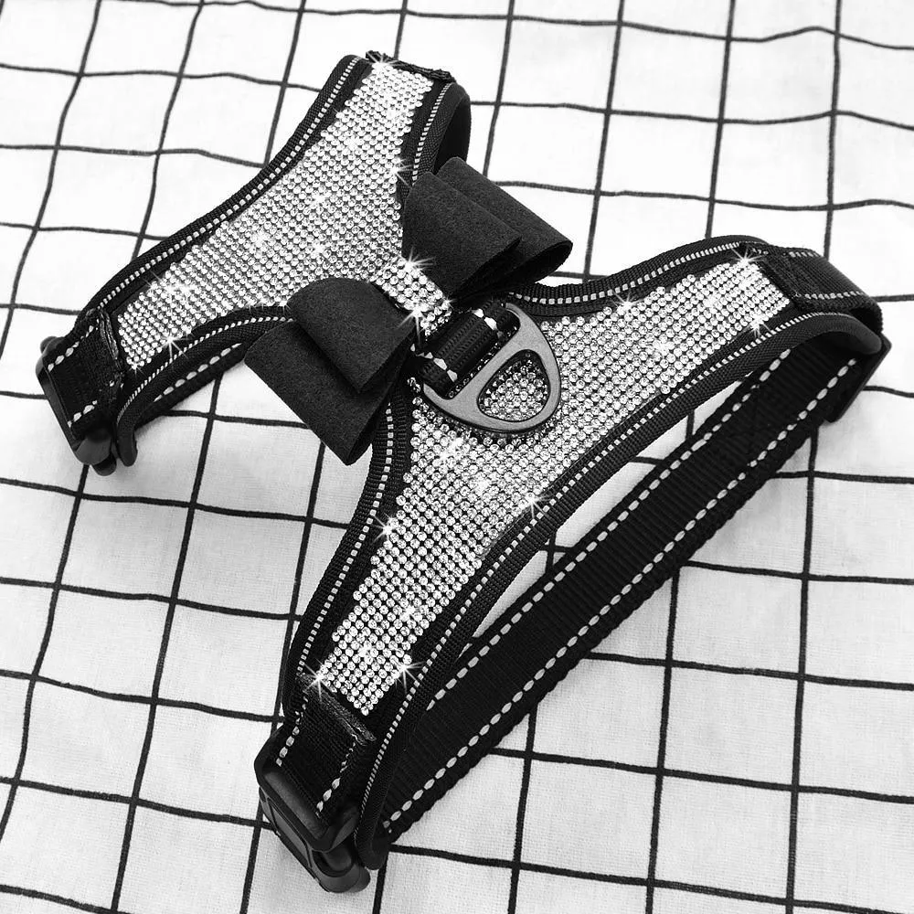 Bedazzled Rhinestone Blinged Dog Harness Vest