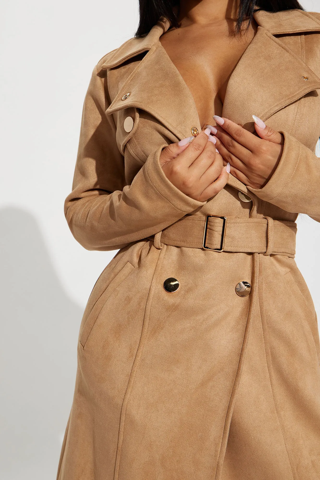 Belt Your Heart Trench Coat - Camel