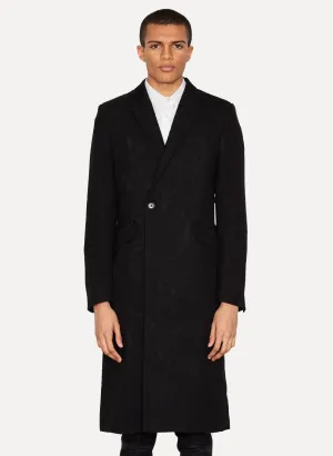 Black Linen Nylon Coat Silkwood