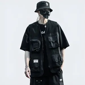 Black Tactical Vest Streetwear