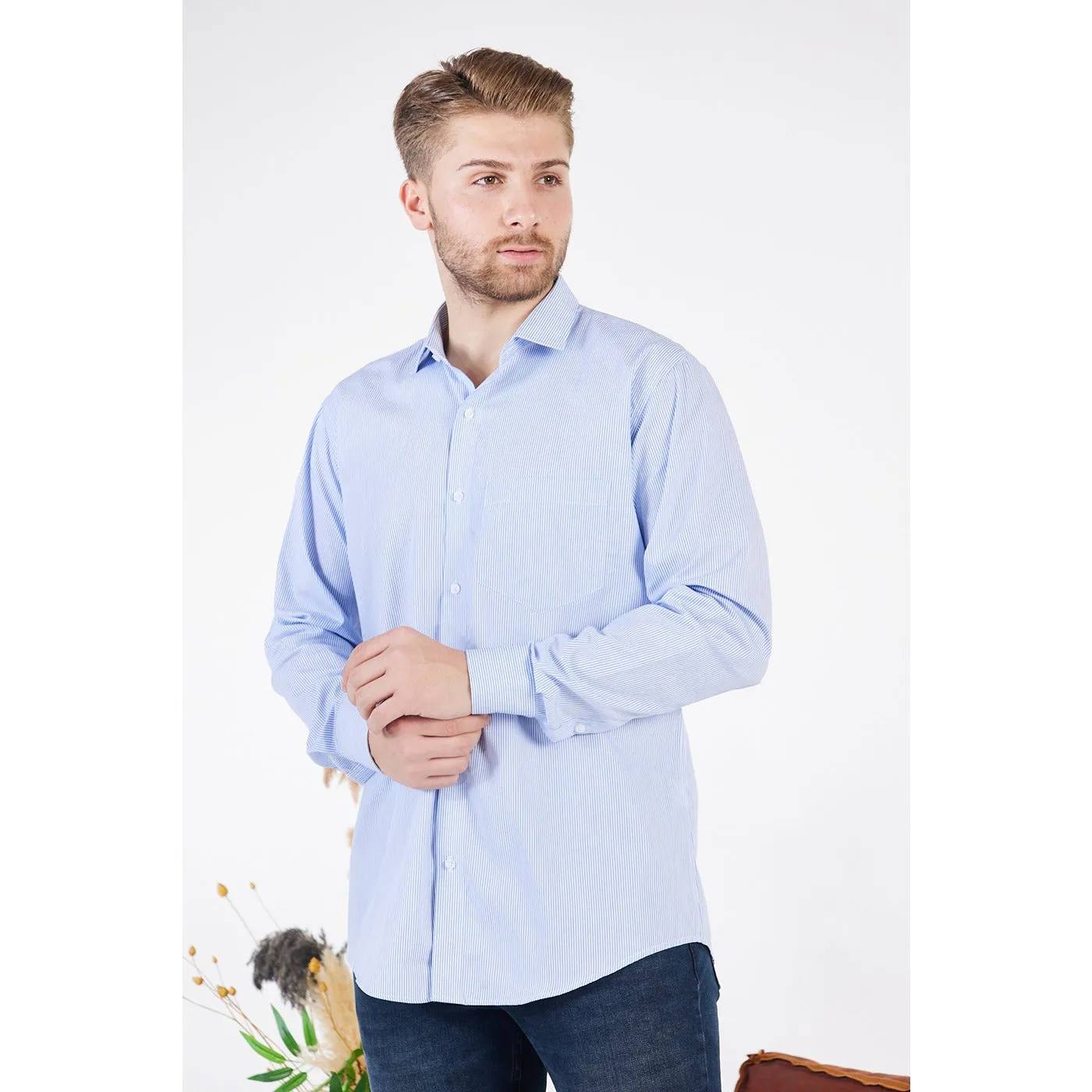 Blue Lining Slim Fit Shirt