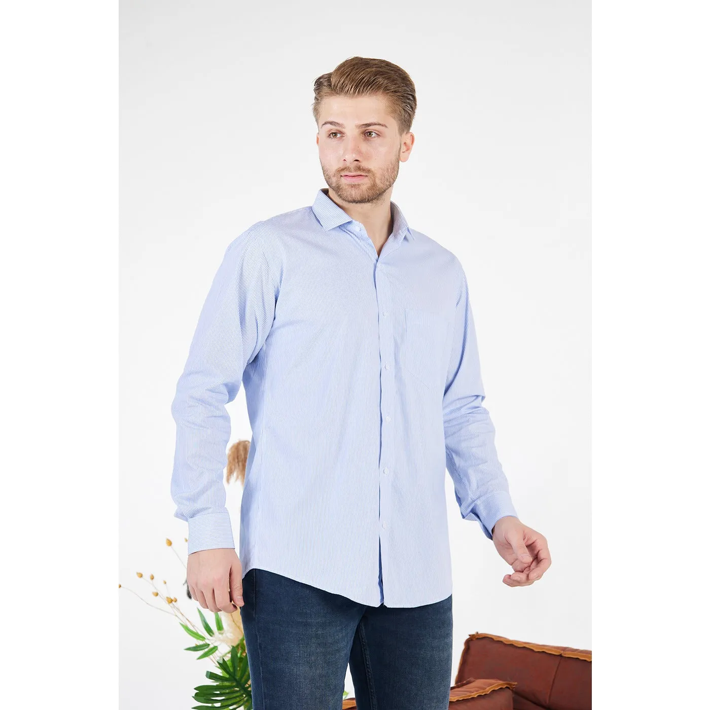 Blue Lining Slim Fit Shirt