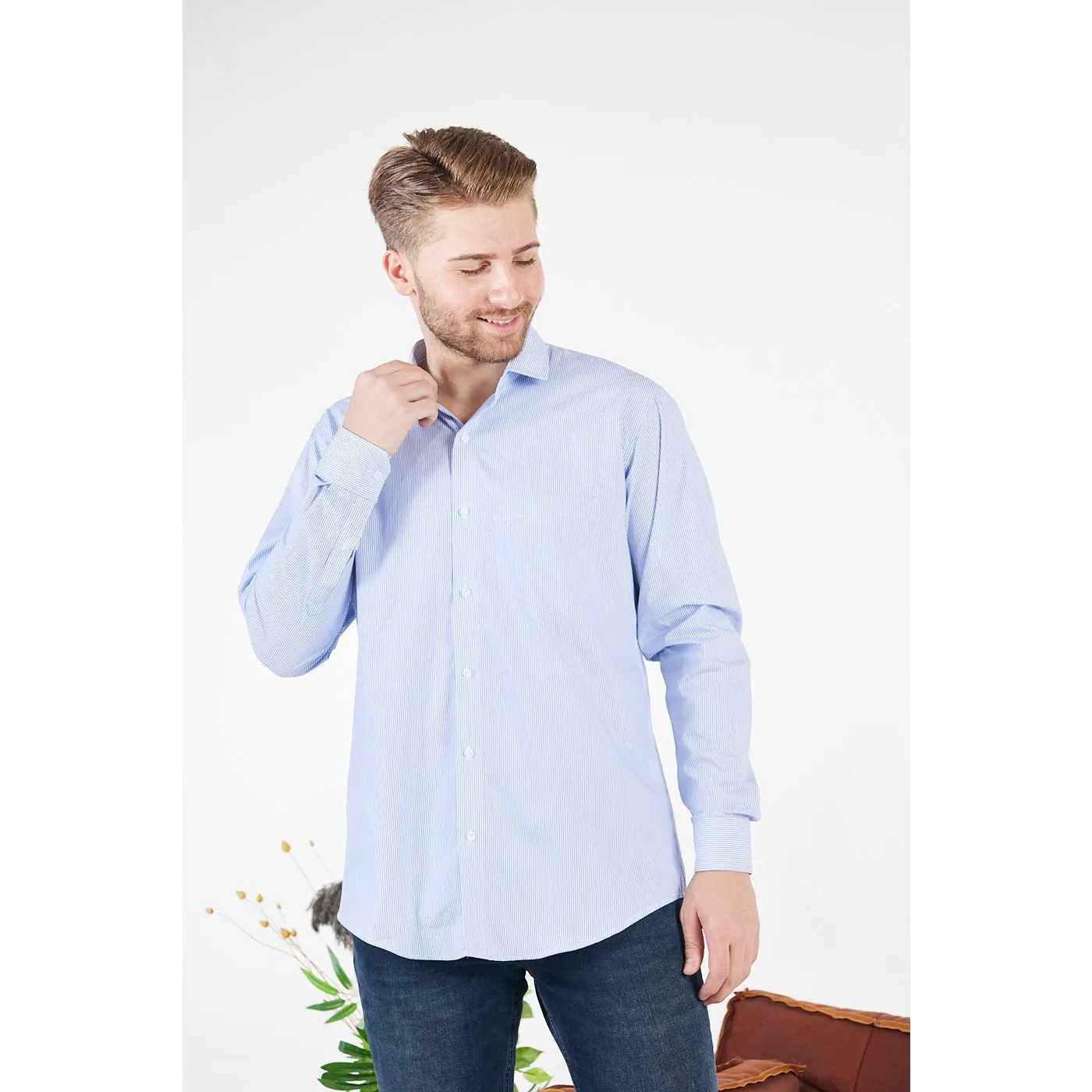 Blue Lining Slim Fit Shirt