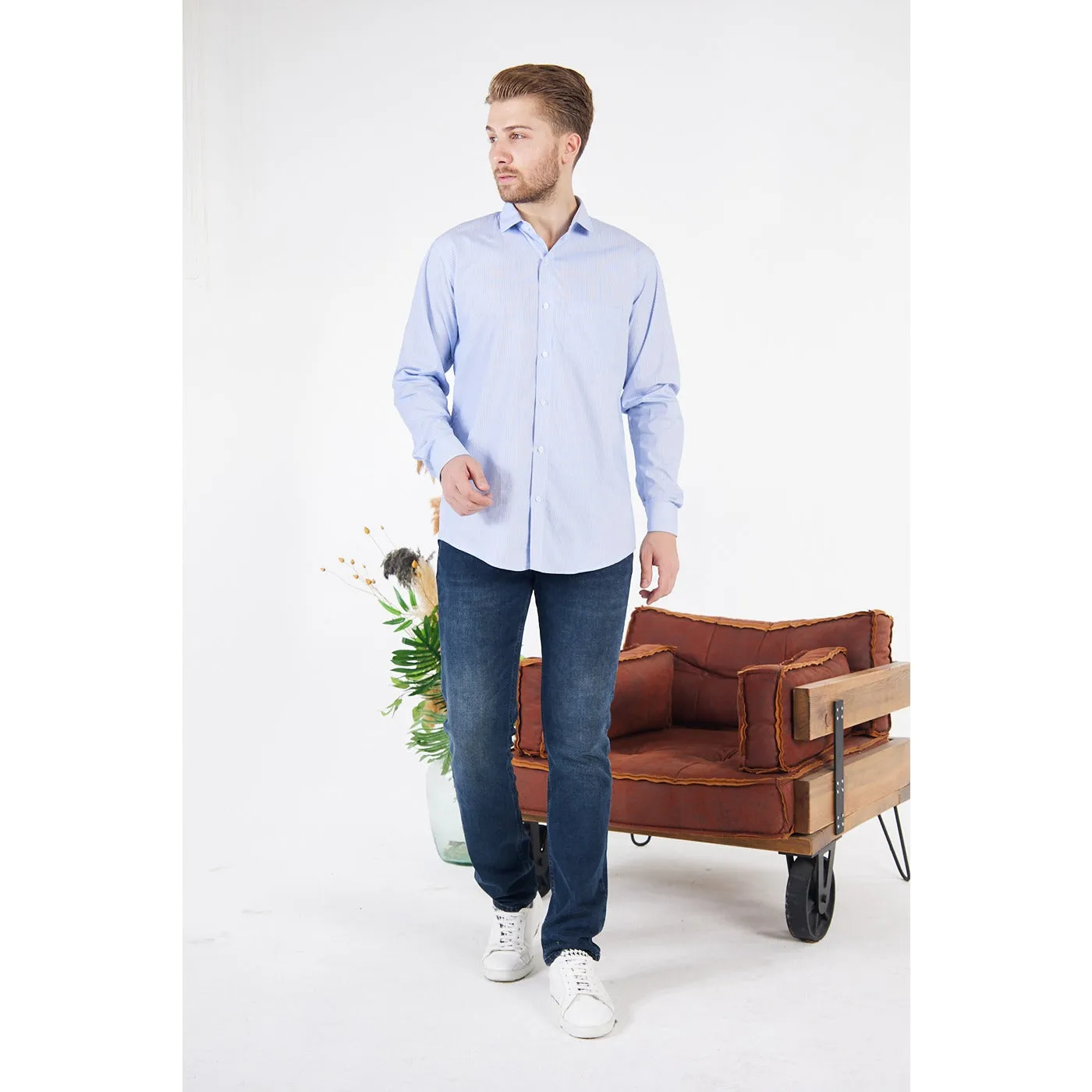 Blue Lining Slim Fit Shirt