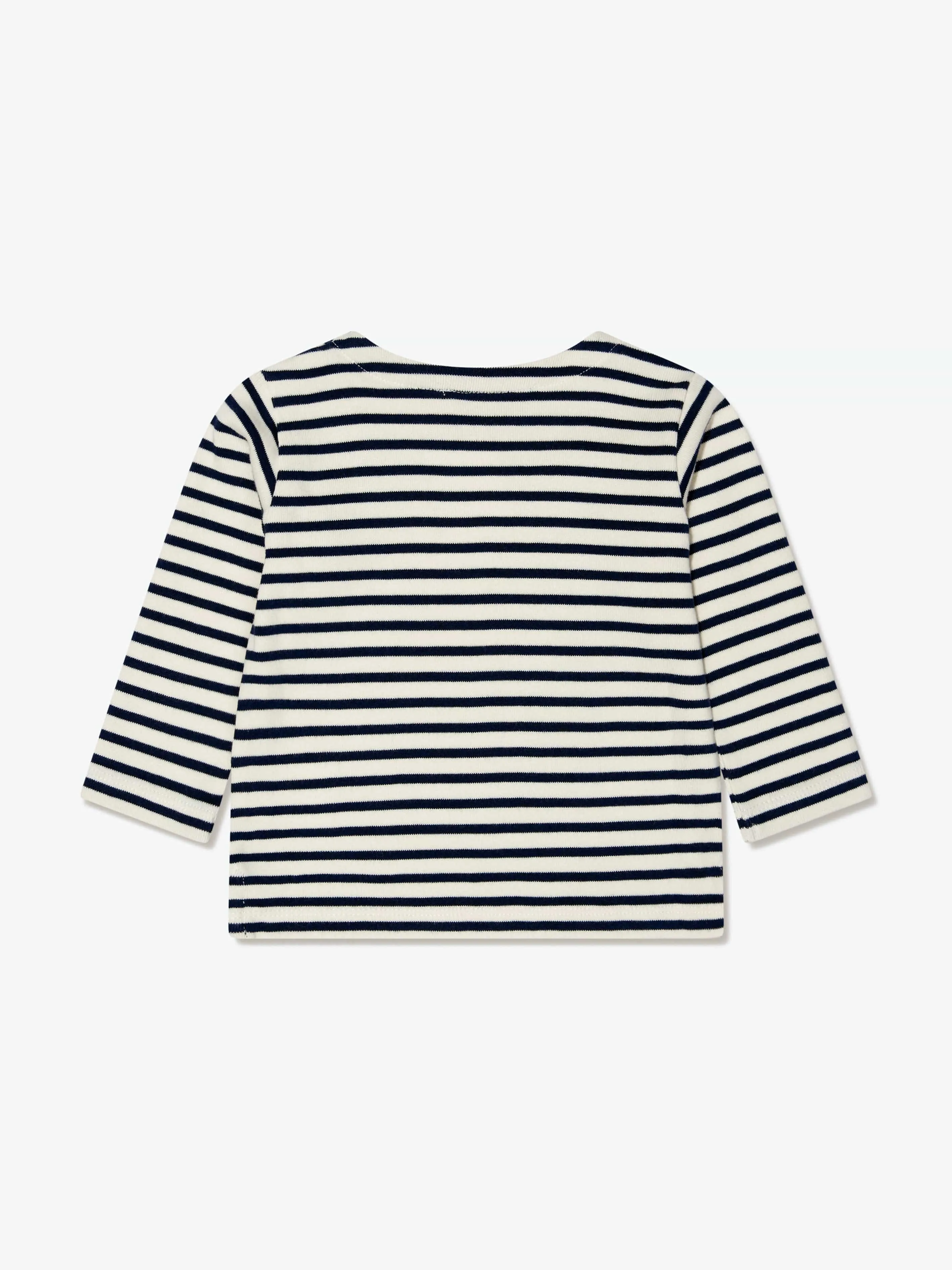 Bonpoint Baby Boys Long Sleeve Striped T-Shirt in Navy