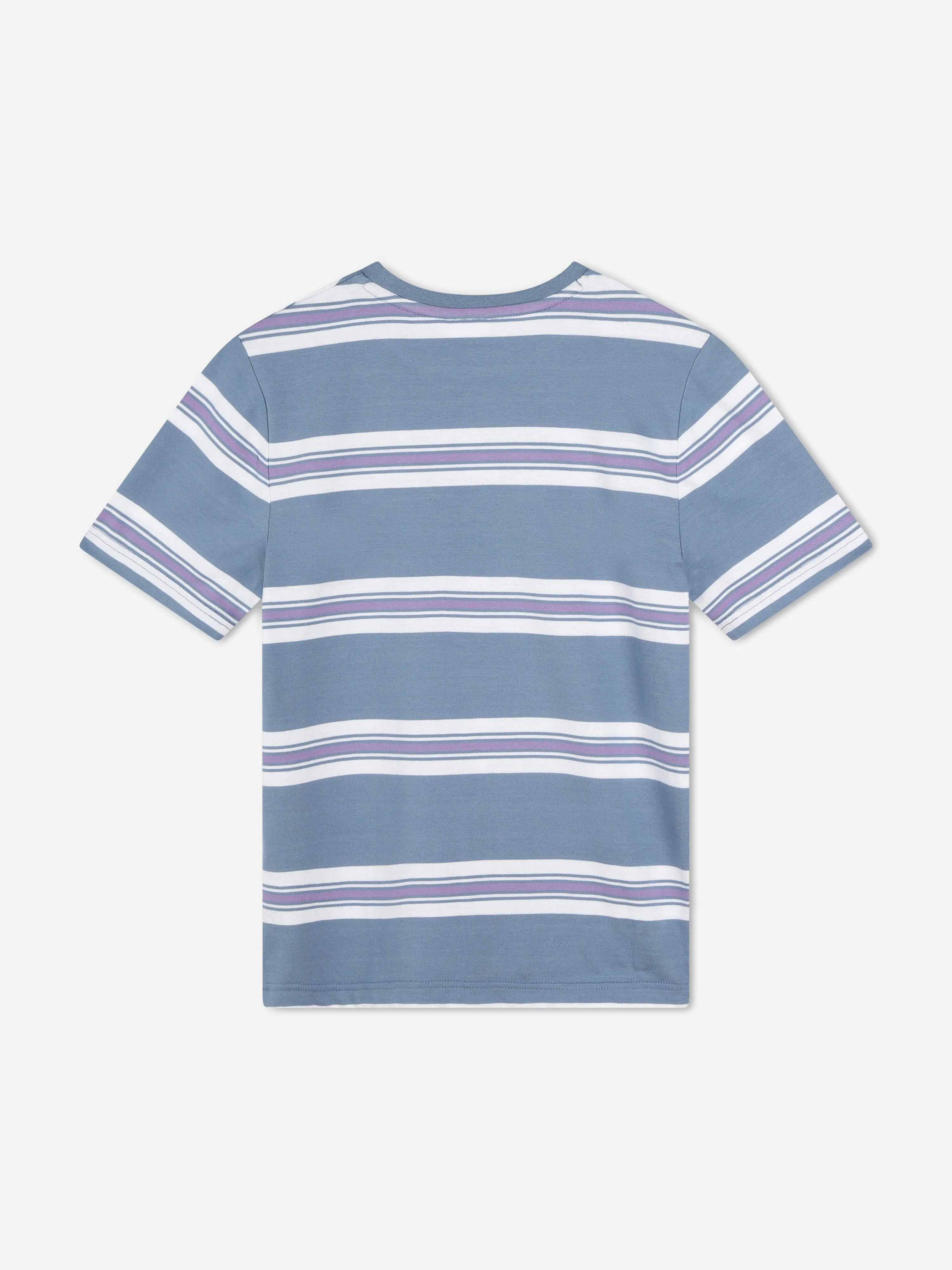 BOSS Boys Striped Logo T-Shirt in Grey