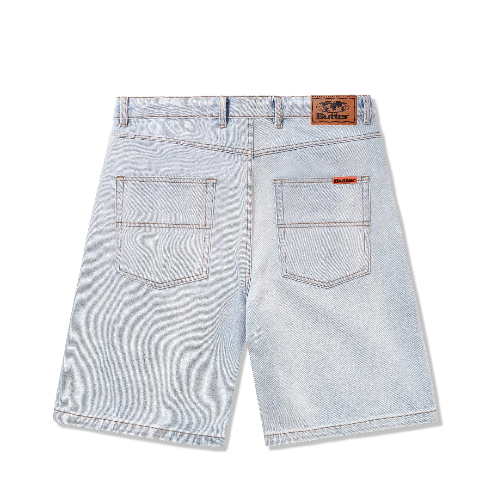 Butter Goods Baggy Denim Shorts Light Blue