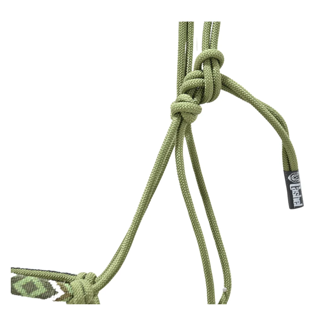 Cashel Beaded Rope Nose Halter with 9' Lead Rope- Olive