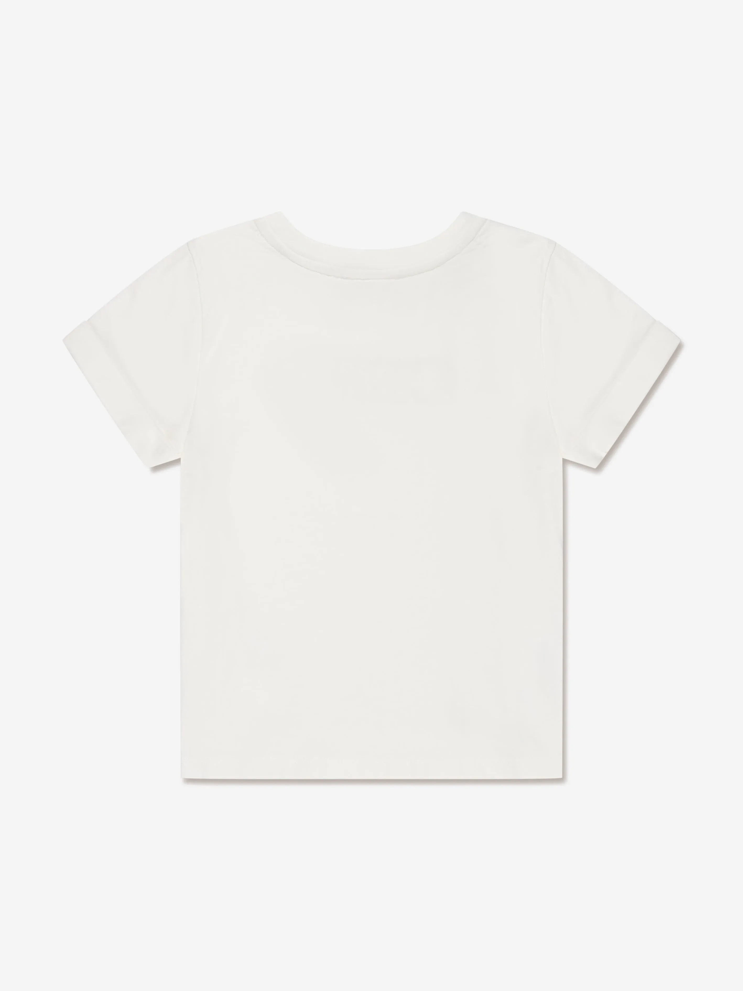 Chloé Girls Organic Cotton Logo T-Shirt in Ivory