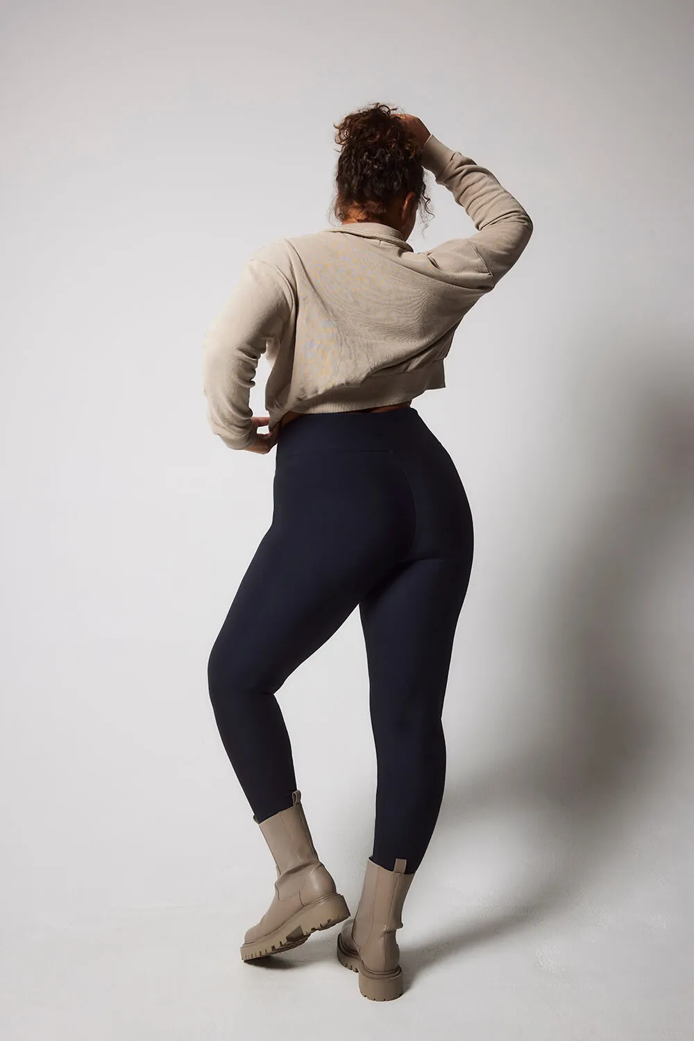 Curve Winter Everyday High Waisted Leggings - Vintage Navy