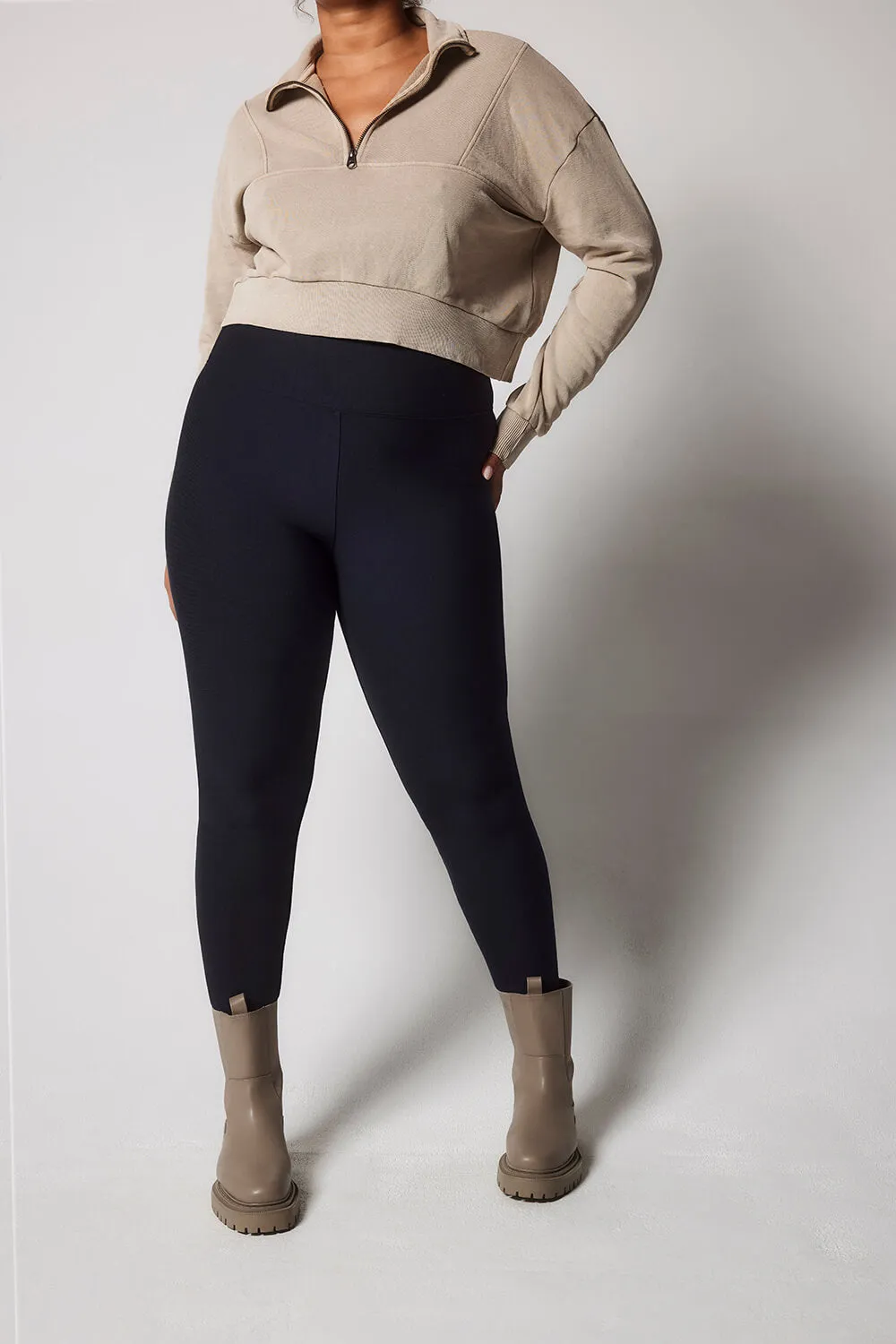 Curve Winter Everyday High Waisted Leggings - Vintage Navy