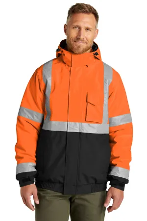 Custom Embroidered - CornerStone® ANSI 107 Class 3 Economy Waterproof Insulated Bomber Jacket CSJ500