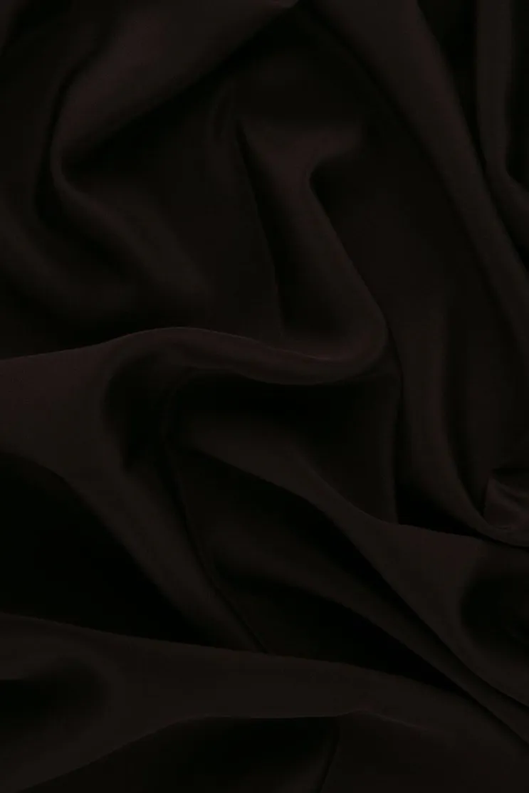 Dark Merlot Silk Crepe de Chine Fabric