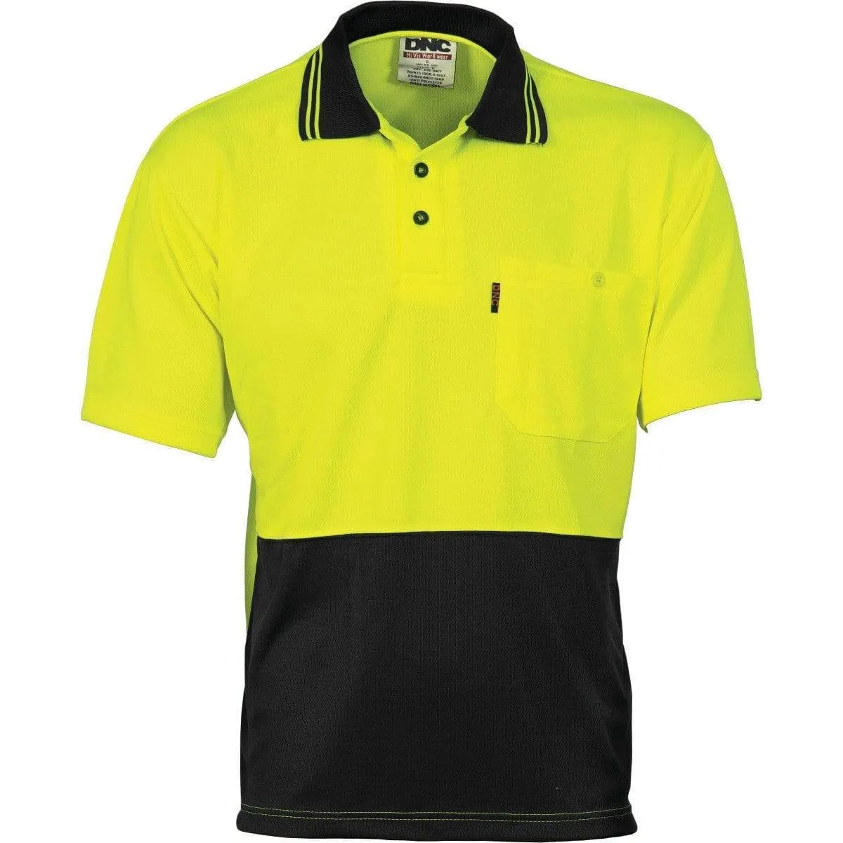 Dnc Workwear Hi-vis Two-tone Cool Breathe Short Sleeve Polo Shirt - 3811