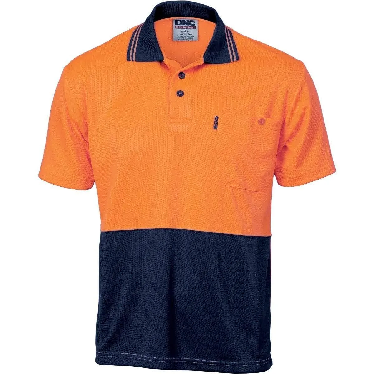 Dnc Workwear Hi-vis Two-tone Cool Breathe Short Sleeve Polo Shirt - 3811