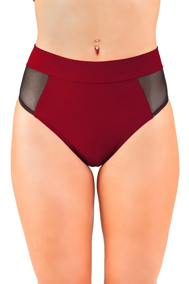 Dragonfly Molly Shorts - Burgundy Mesh