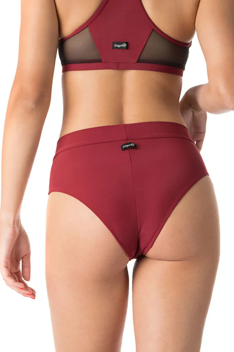 Dragonfly Molly Shorts - Burgundy Mesh