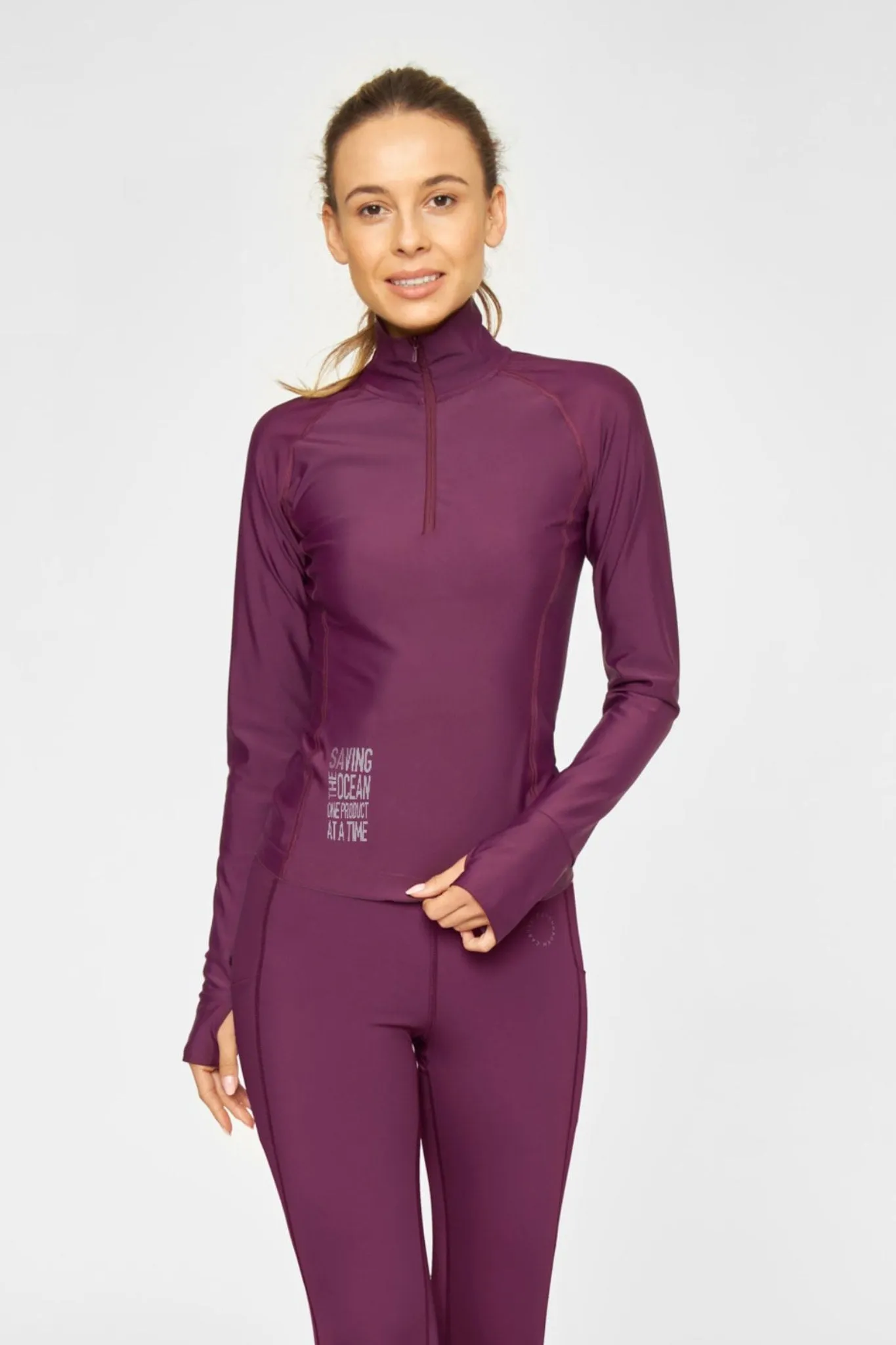 Elevate Long-Sleeve Slim-Fit Top Statement Deep