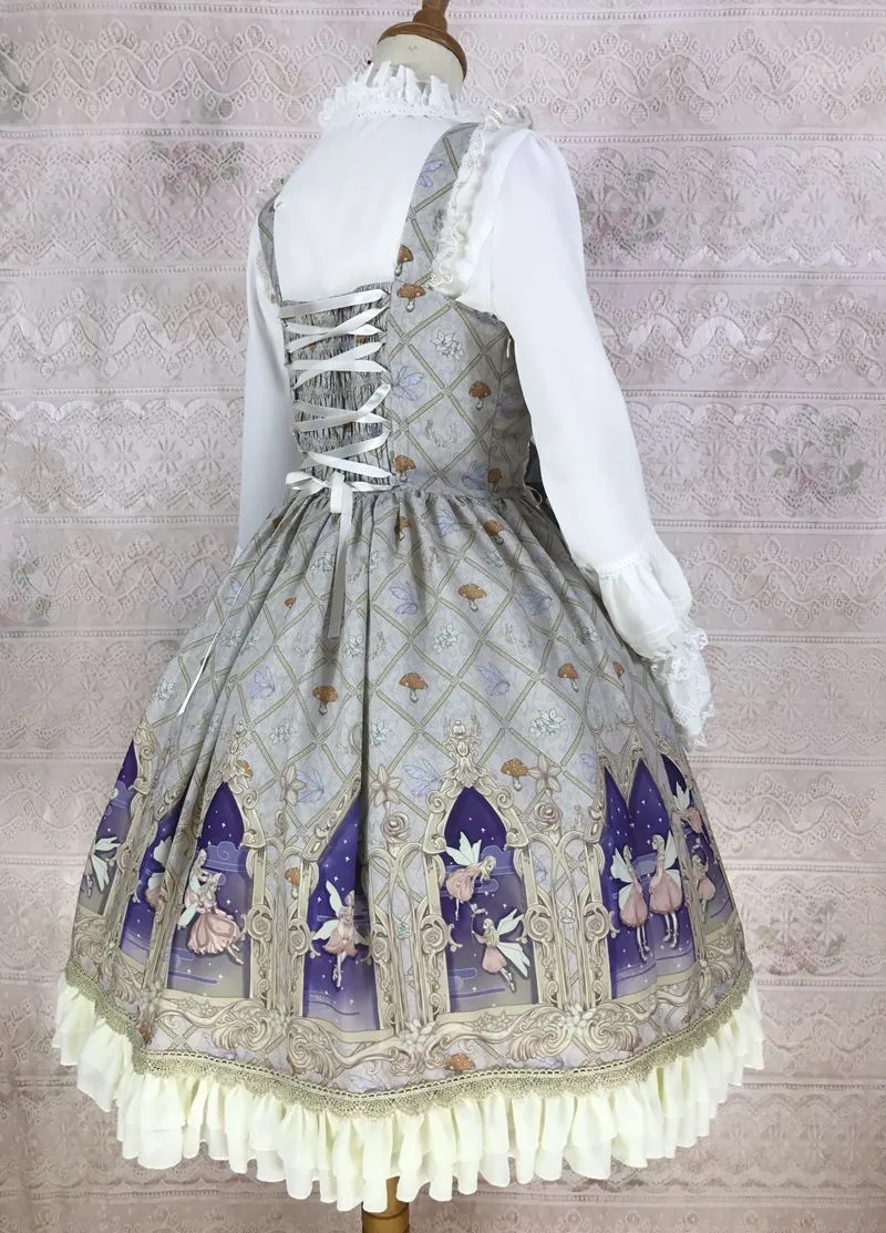 Elf of Dream ~ Sweet Printed Lolita JSK Chiffon Dress by Yiliya