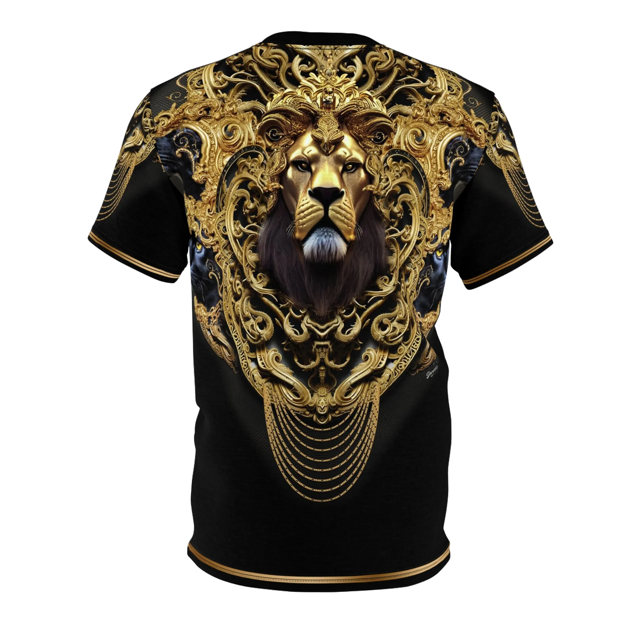 Emperor Lion T-Shirt Unisex All Over Print Tee Baroque Lion Unisex T-Shirt | D20148