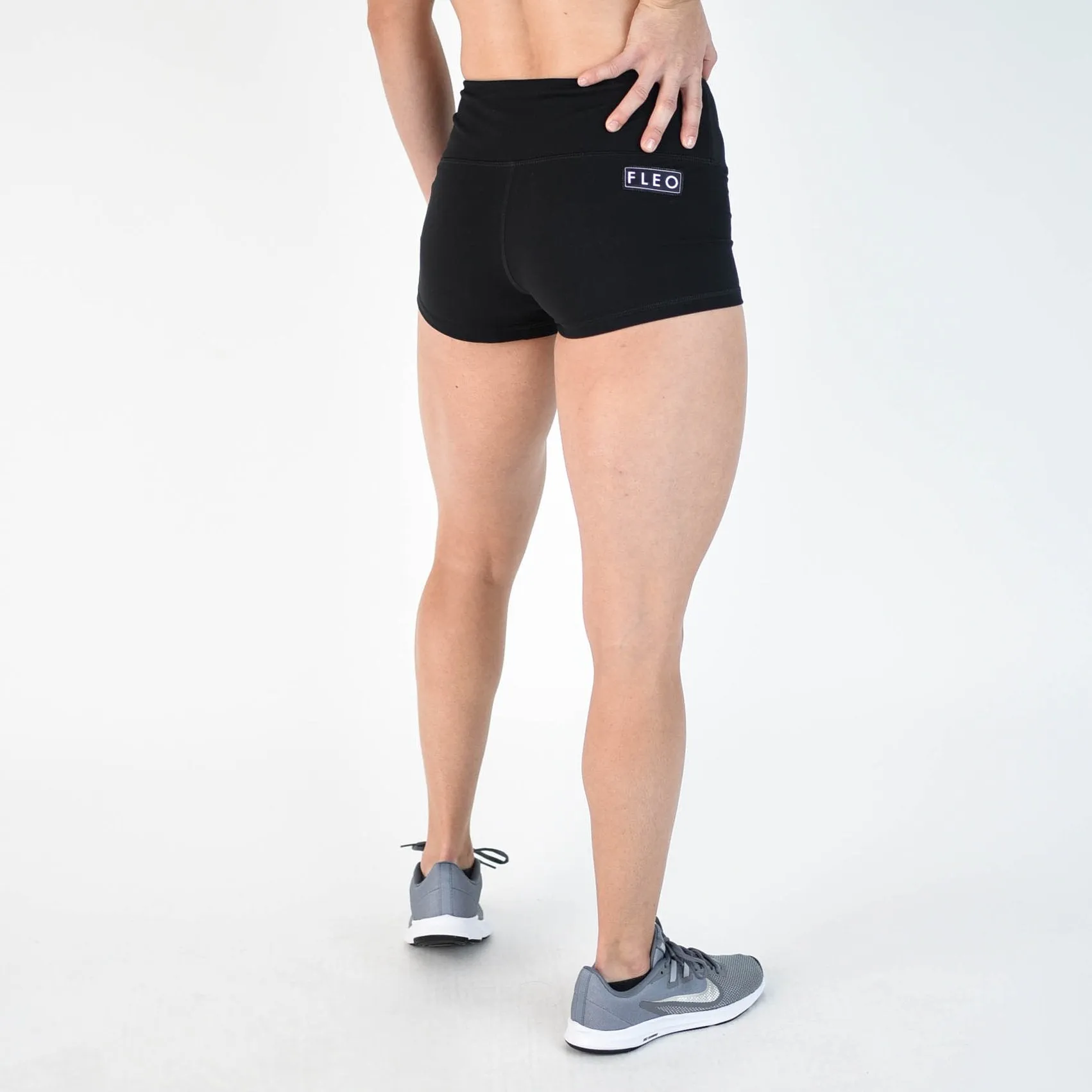 FLEO Black Shorts (High-rise Original)