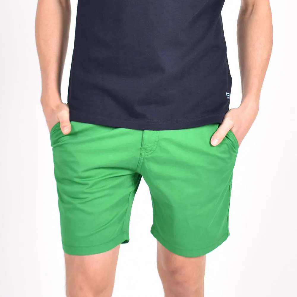 Green Slim Fit Chino Shorts