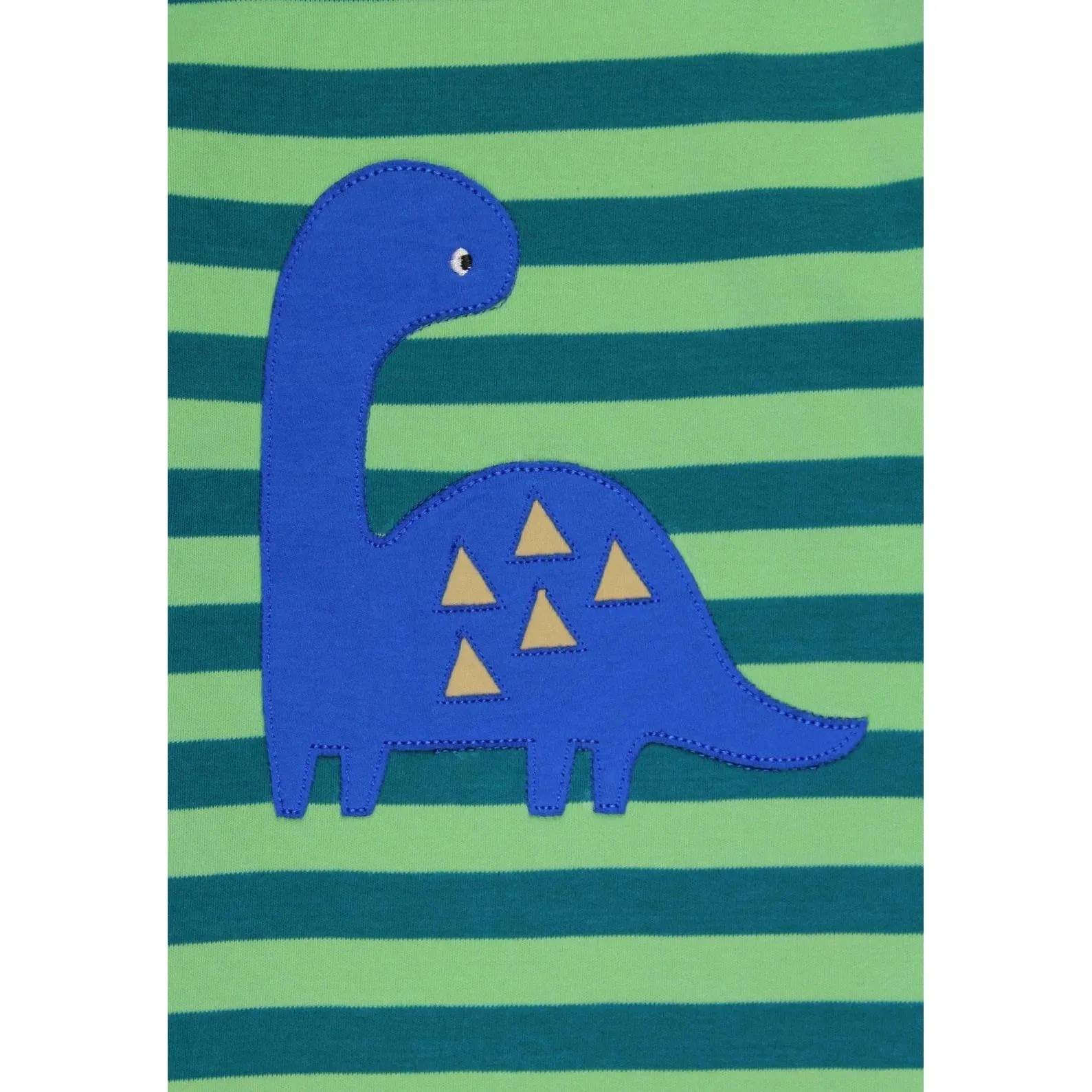 Green Tonal Dinosaur Applique Long Sleeve Shirt