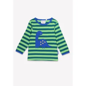 Green Tonal Dinosaur Applique Long Sleeve Shirt