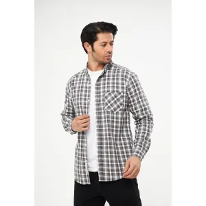 Grey Check Casual Shirt