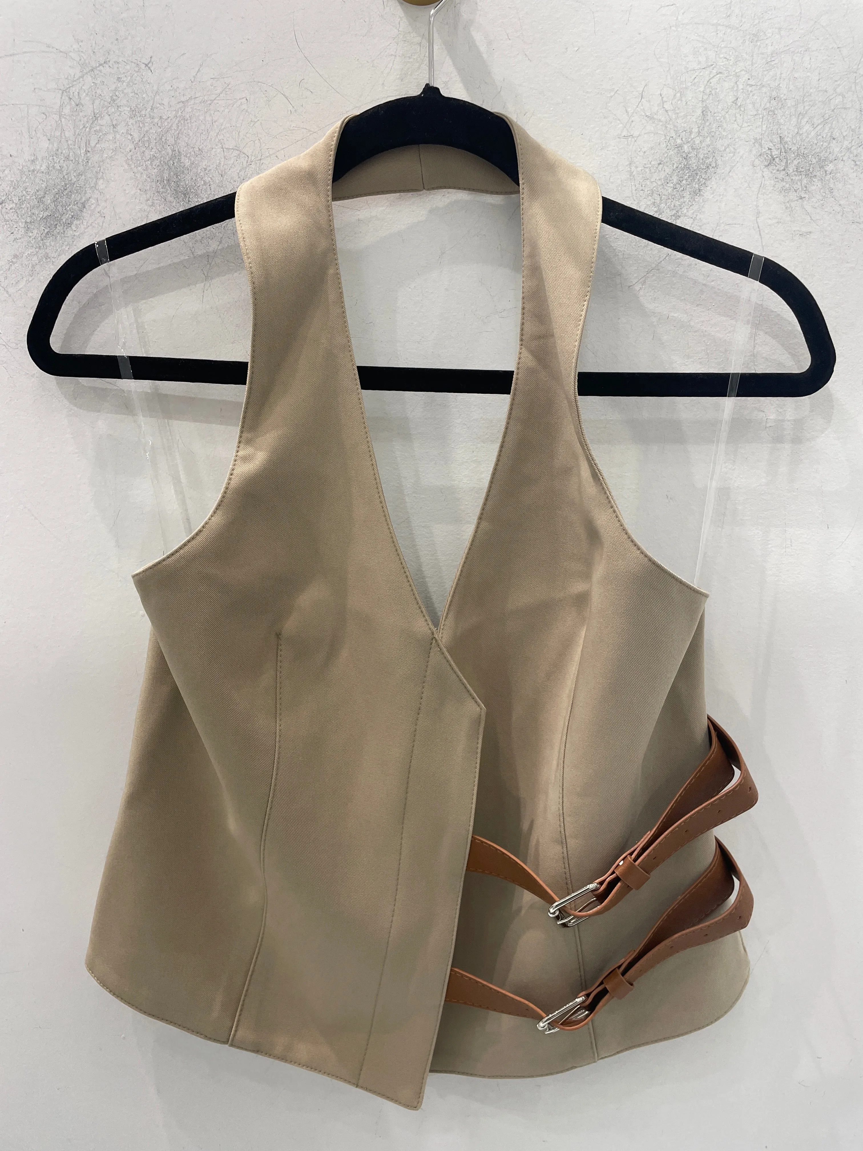 Halter Belted Side Vest