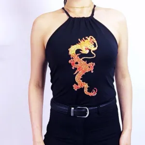 HALTER STYLE DRAGON VEST TOP