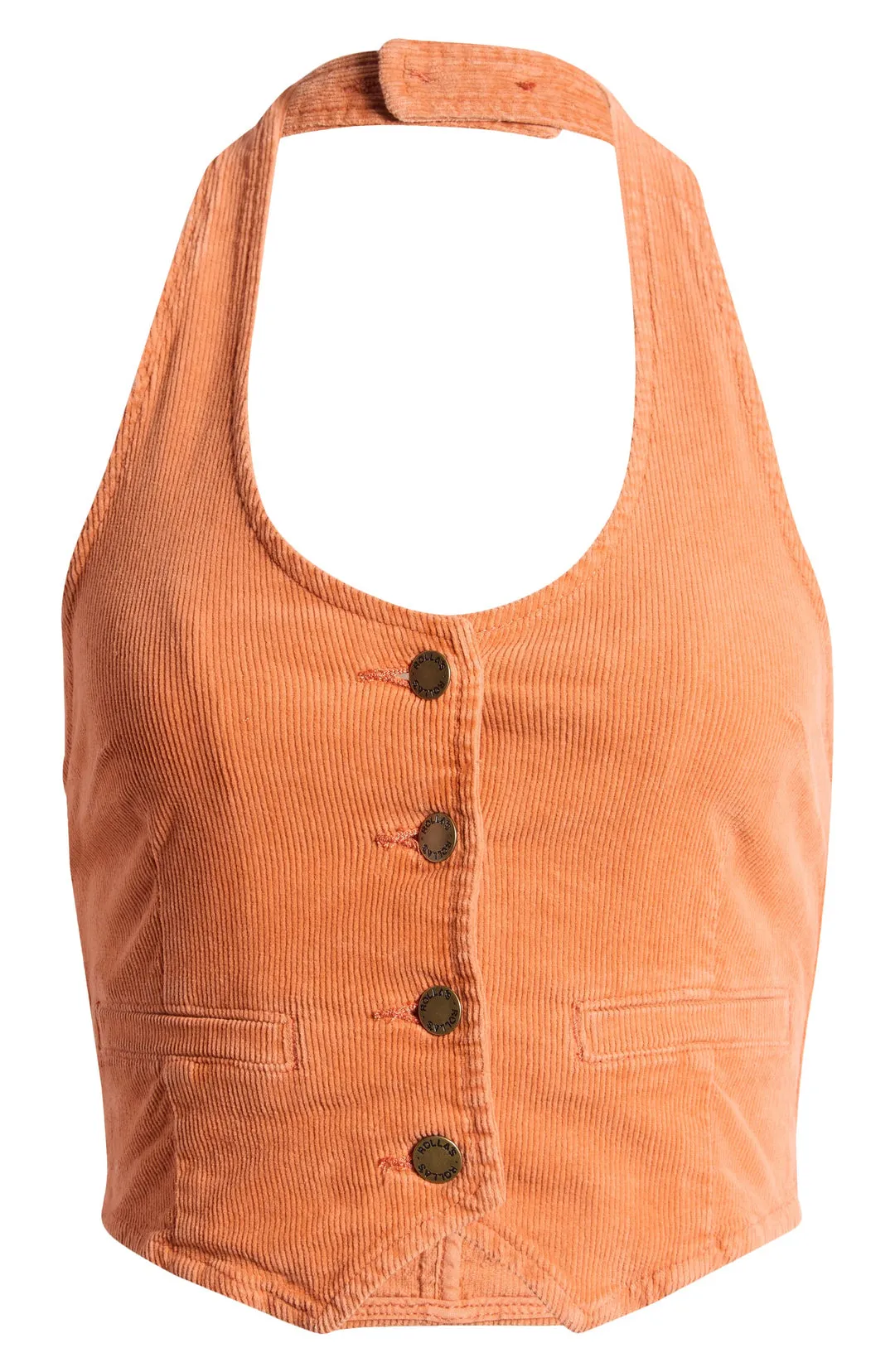 Halter Vest Cord - Rust