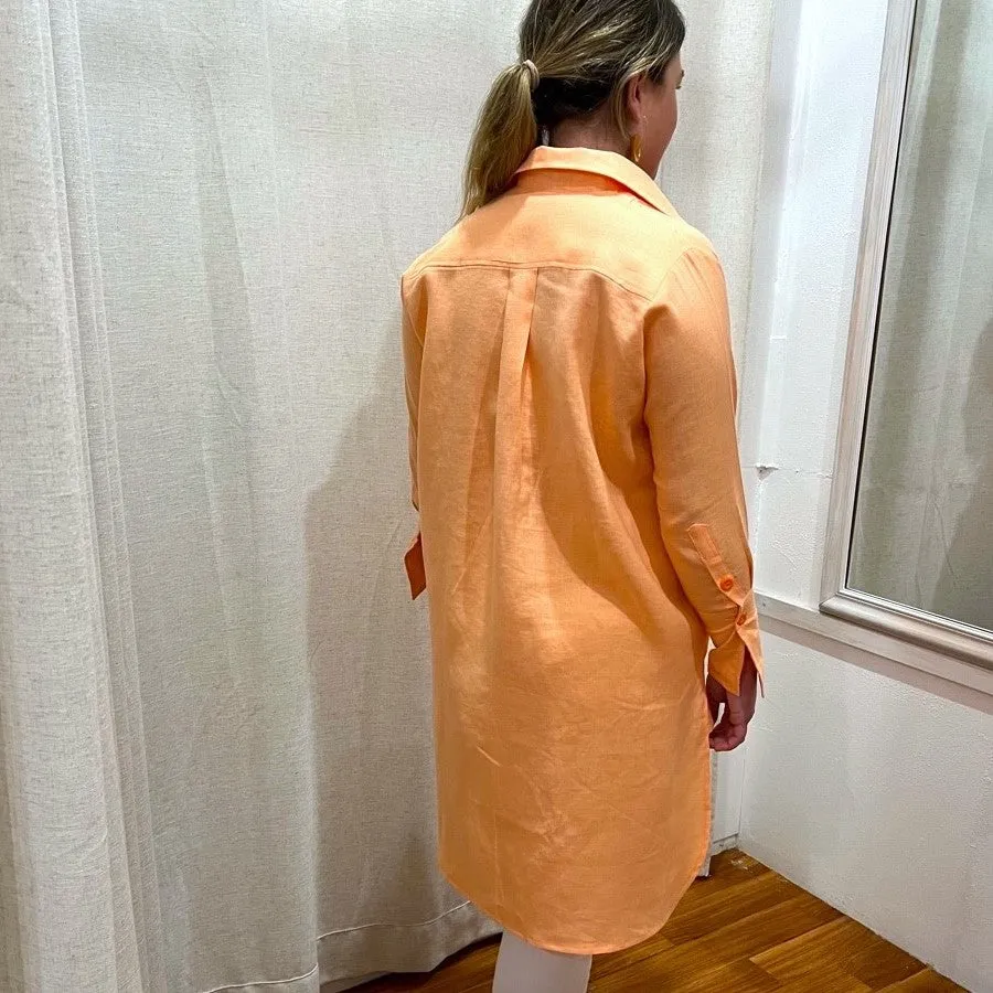 Harper Shirt Dress - Apricot