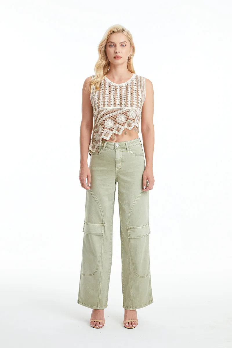 High Rise Wide Leg Pants