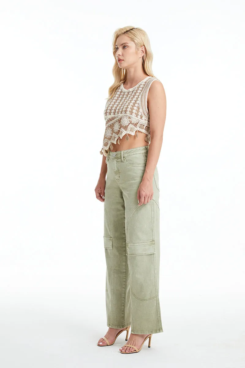 High Rise Wide Leg Pants