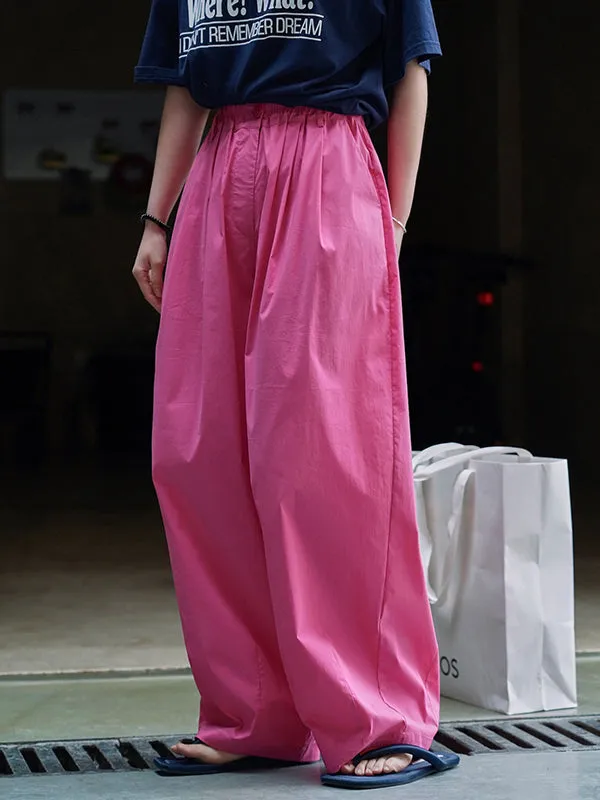 High Waisted Wide Leg Pleated Casual Pants Bottoms Trousers