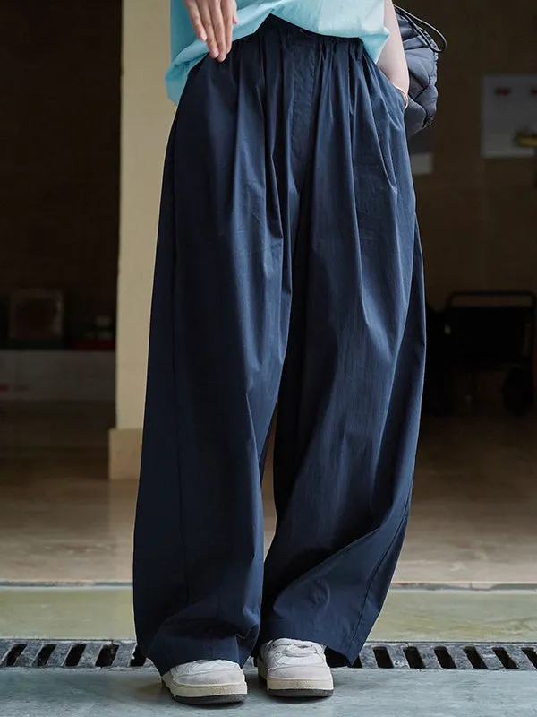 High Waisted Wide Leg Pleated Casual Pants Bottoms Trousers