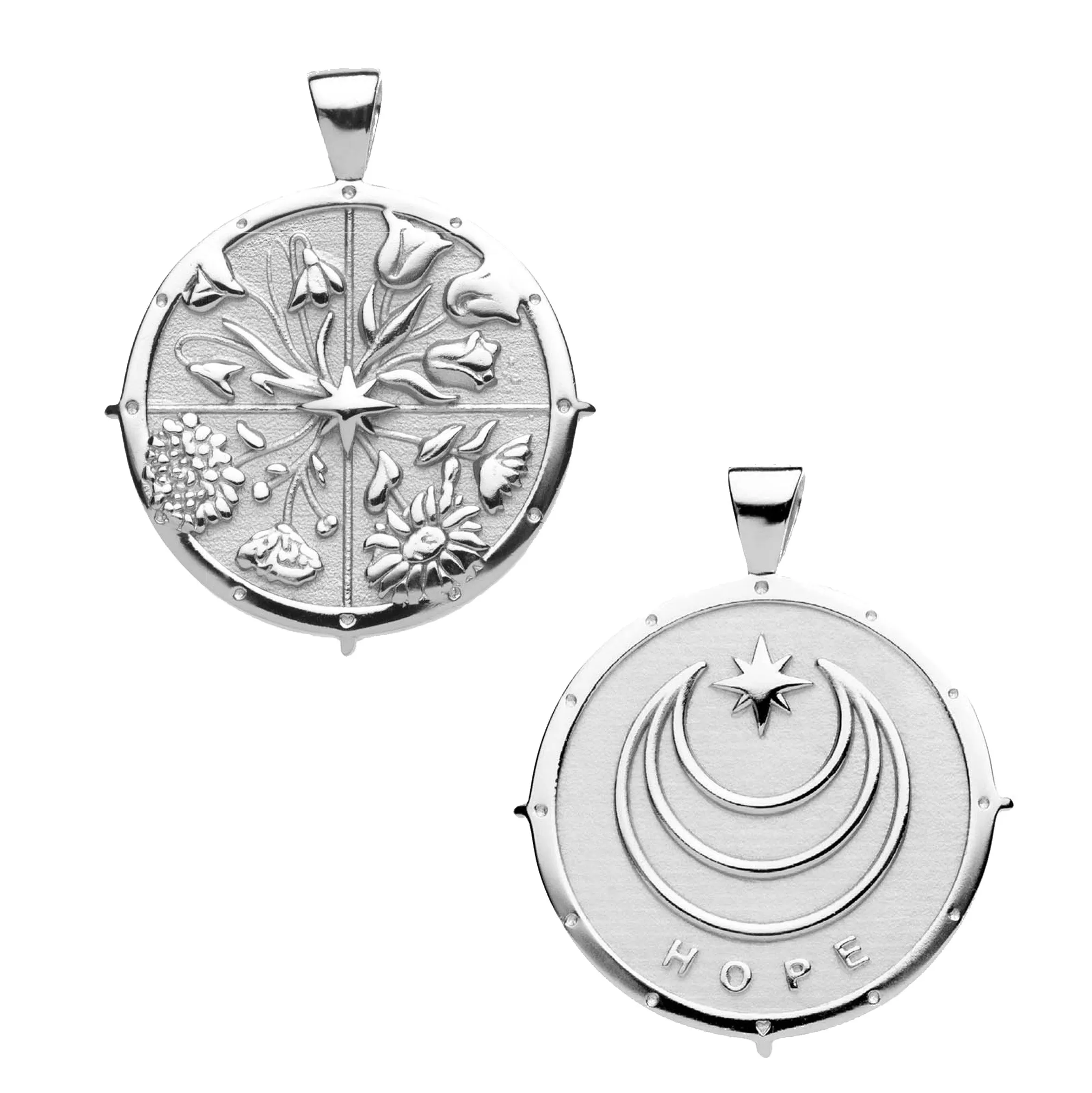 HOPE JW Original Pendant Coin in Silver