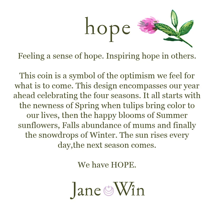 HOPE JW Original Pendant Coin in Silver