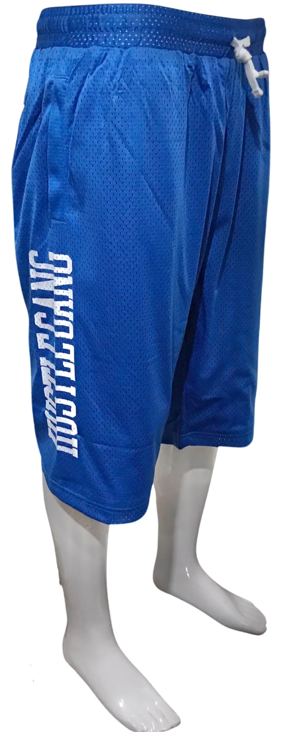 ^HUSTLE GANG^ (BLUE) ~CHAMPION~ KNIT BASKETBALL SHORTS