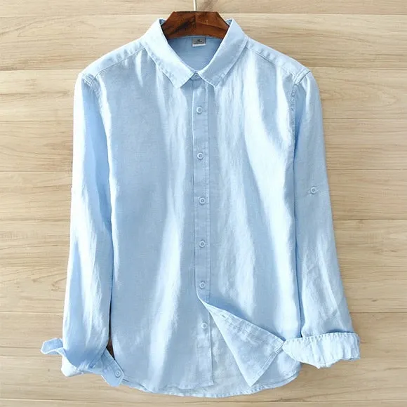 Ivory Coastal Casual 100% Linen Mens Shirt