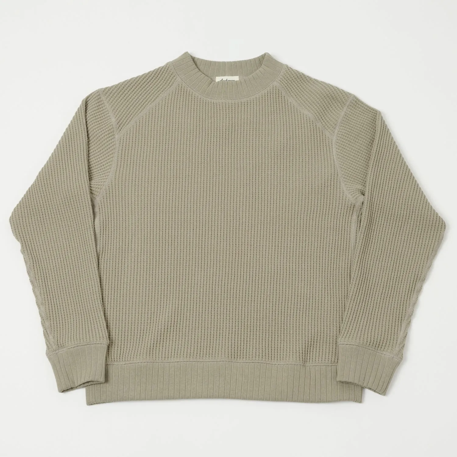 Jackman JM7200 Waffle Midneck Sweatshirt - Shadow Khaki