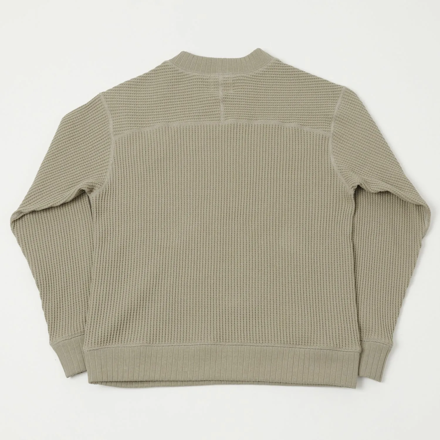 Jackman JM7200 Waffle Midneck Sweatshirt - Shadow Khaki