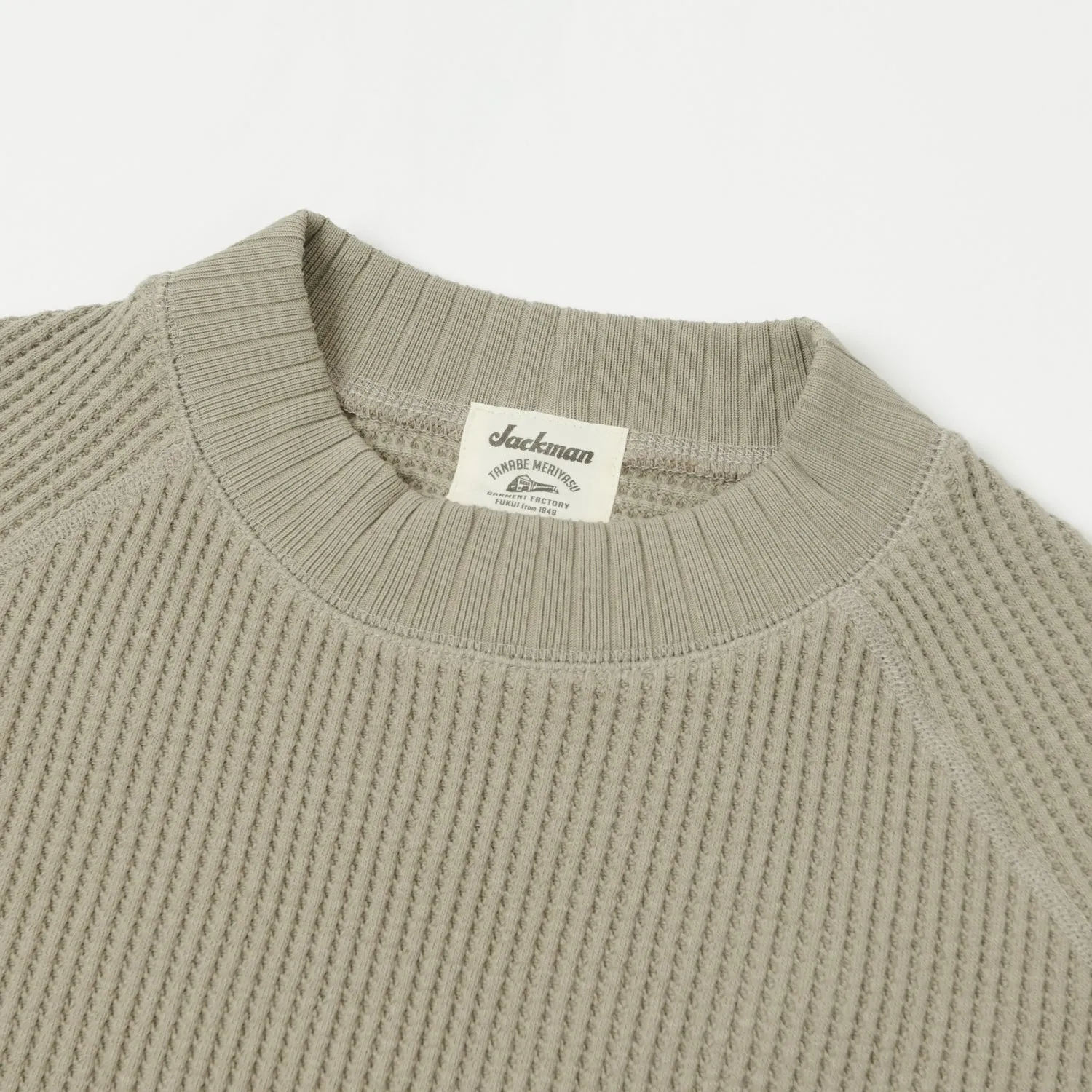 Jackman JM7200 Waffle Midneck Sweatshirt - Shadow Khaki