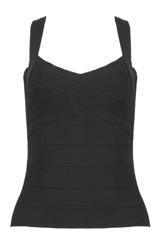 Jay Bandage Crop Top - Classic Black