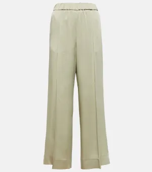 JIL SANDER high-waisted wide-leg trousers, green