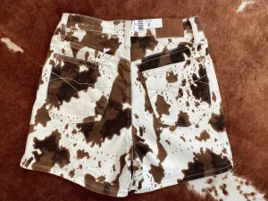 Judy Blue High Waist Cow Print Shorts